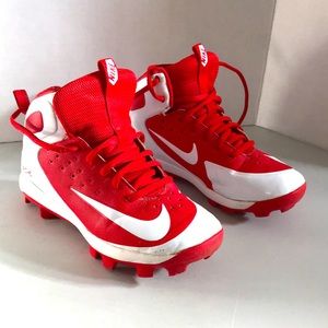 Nike Huarache Baseball Cleats Red White Kids Baseball Softball Cleats Size 1.5Y
